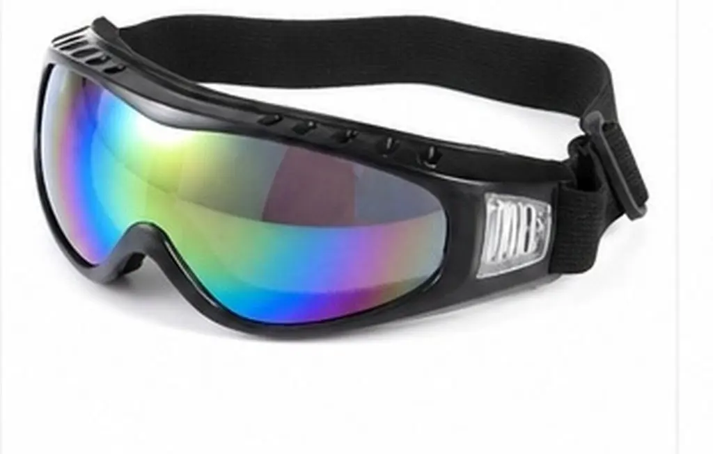 Uv400 Protection Windproof Safety Goggles Blue Frame Colorful Lens Outdoor Sports Skiing Cycling Motorcross Protective Glasses