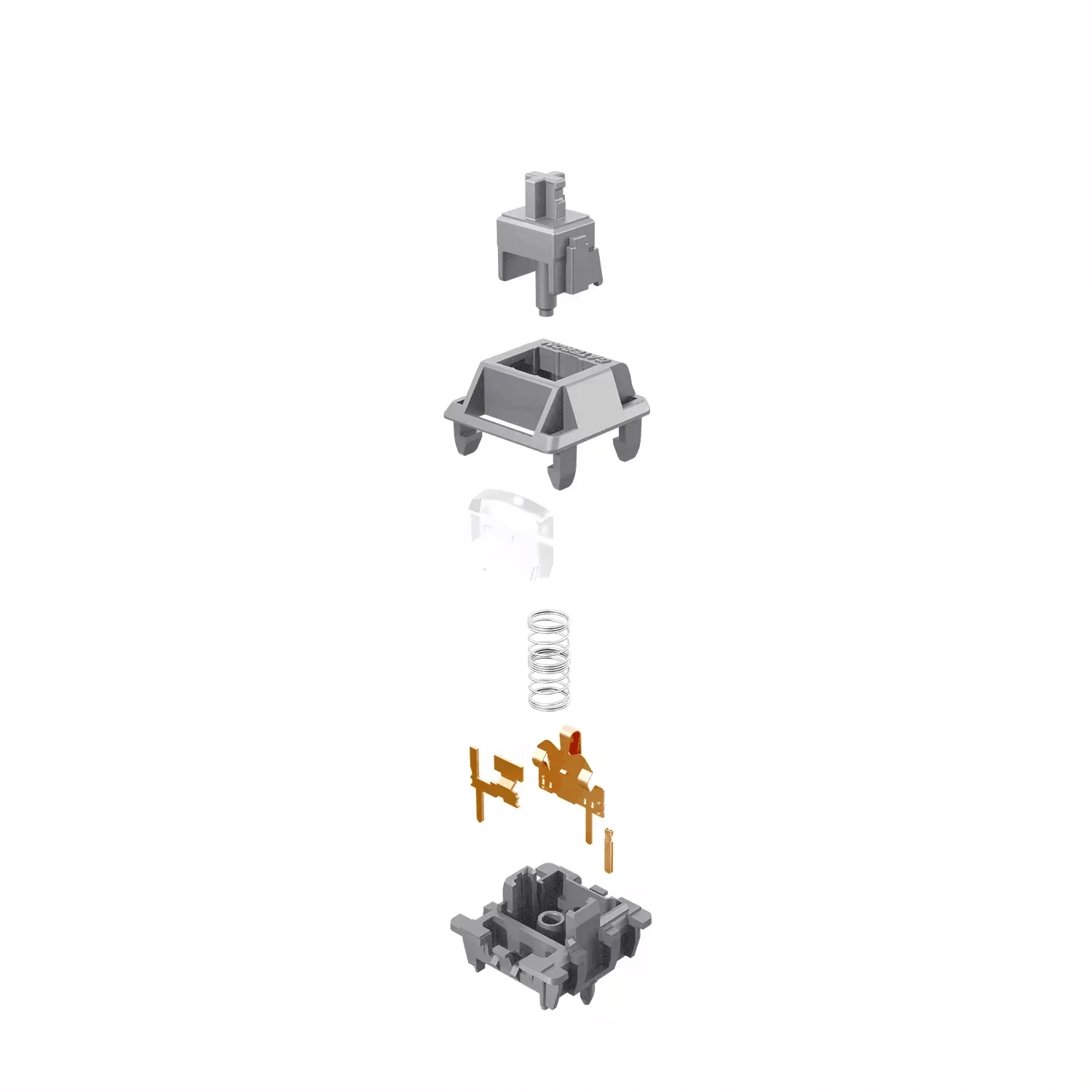 GATERON Smoothie srebrny przełącznik prędkości liniowy 5-pinowy 45g obudowa trzpień RGB DIY przełączniki Hot Swap klawiatura mechaniczna przełączniki do gier — zdjęcie produktu 4