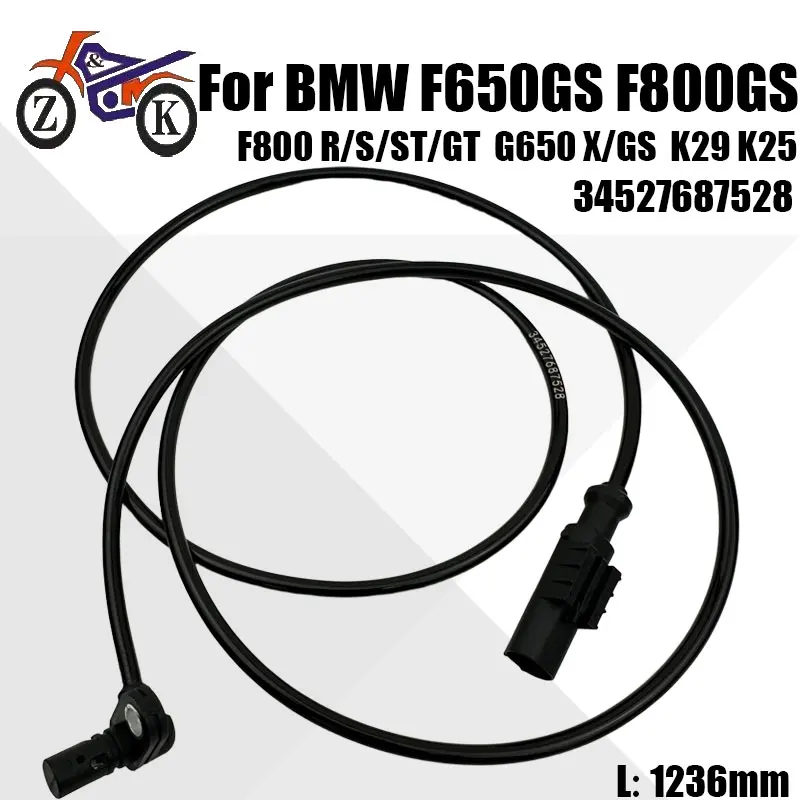 

1Pcs Motorcycle ABS Wheel Speed Sensor For BMW F650GS F800GS 2006-2012 F800 R/S/ST/GT G650GS R1200S K29 K25 Replace 34527687528