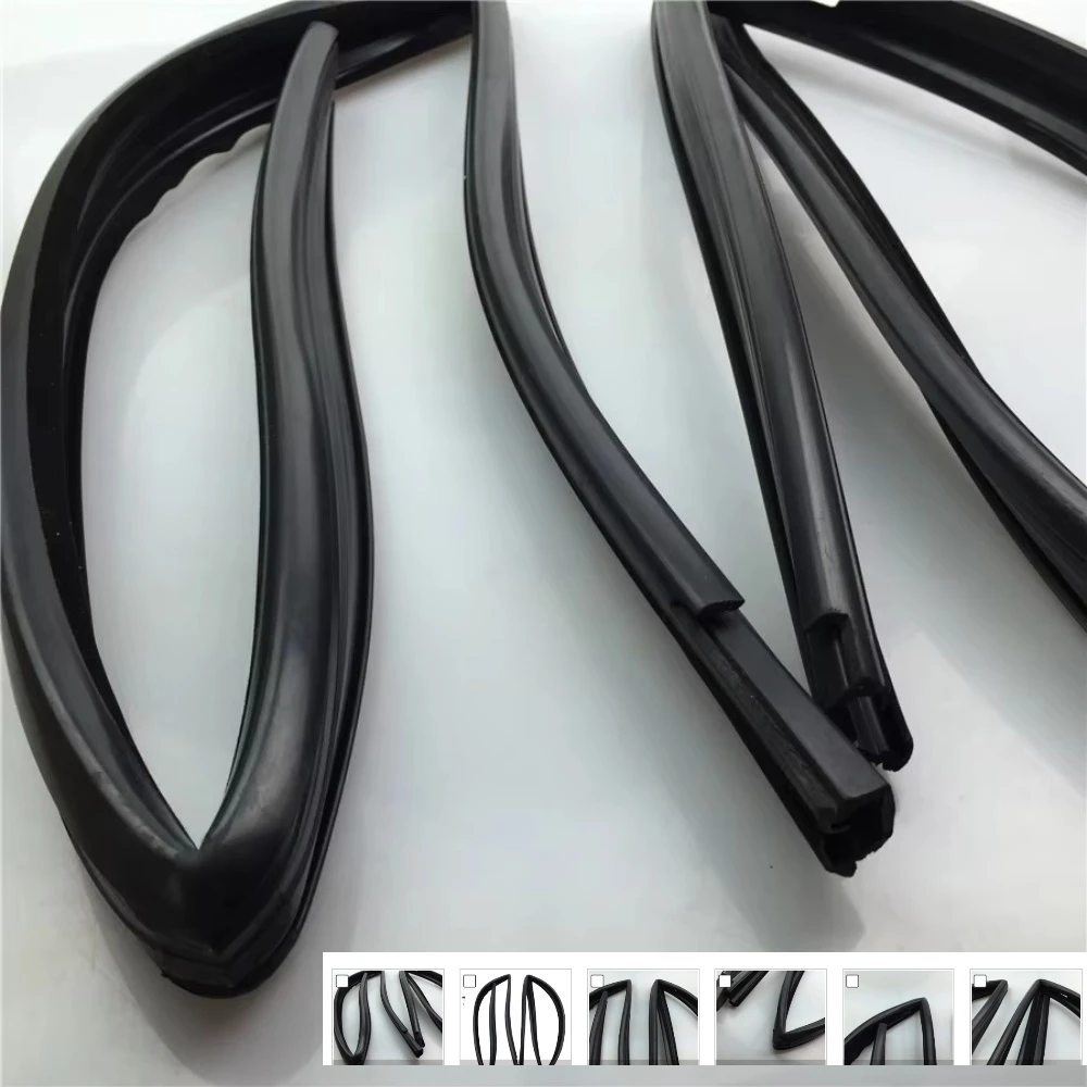 4 doors For Santana Pusan 99 Rookie 06 Car Rear Door on The Mud Tank Door Glass Seal Rubber Strip Car Wash Maintenance Fillers