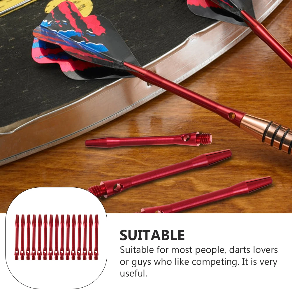 

15 Pcs Professional Dart Rod Accessories Checkerboard Shafts Replacements Child