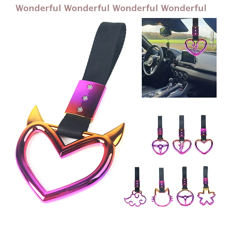 

1Pc Auto Car Tow Strap Accessories Colorful Car Tow Strap Ring Train Bus Handle Hand Strap Styling Drift Charm Strap