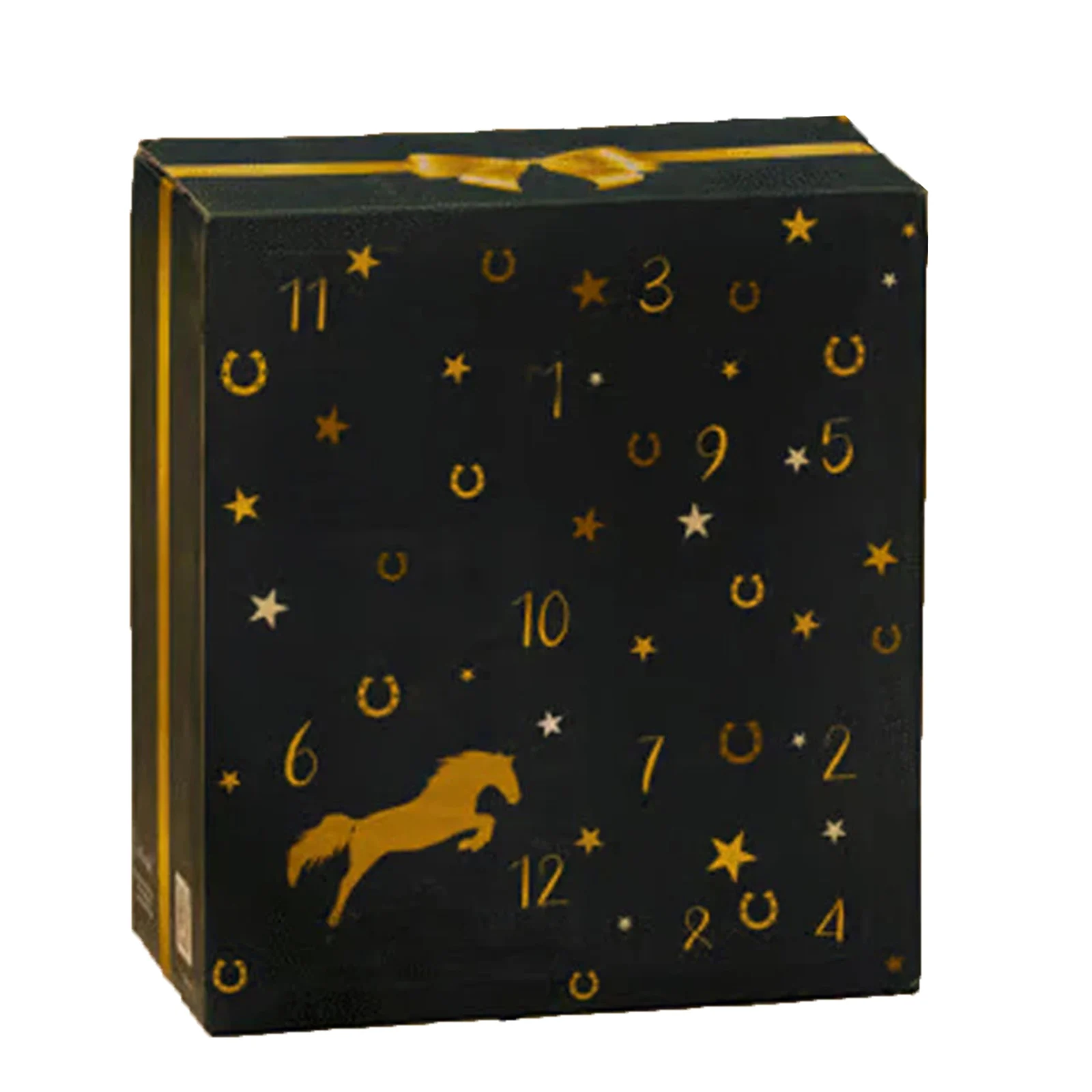 

Адвент-календарь 2025 года — календарь обратного отсчета с дизайном зимнего неба и 24-дневными подарками для лошадей и сюрпризами