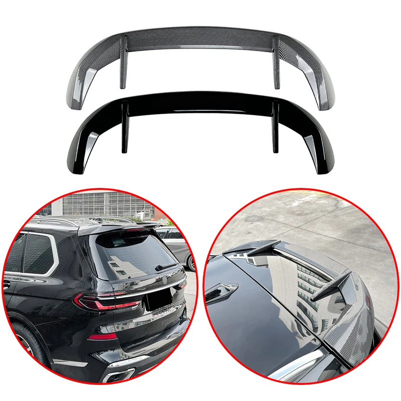 

For BMW X7 G07 2019 - 2024 High Quality ABS Car Rear Roof Spoiler Wing Glossy Black Or Carbon Fiber Look Body Kit