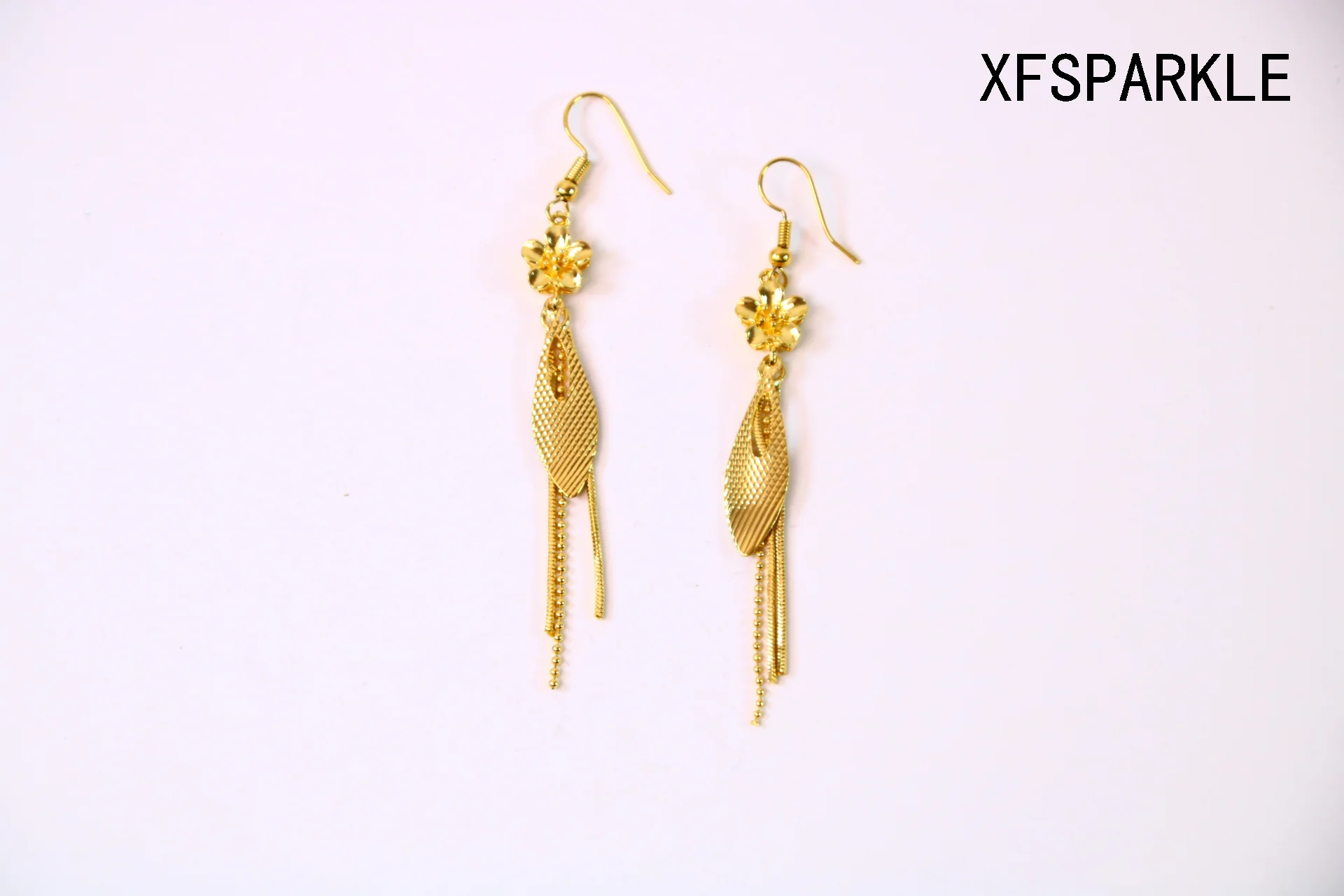 2023 China's latest design 24k gold fringe necklace earrings bracelet ring jewelry