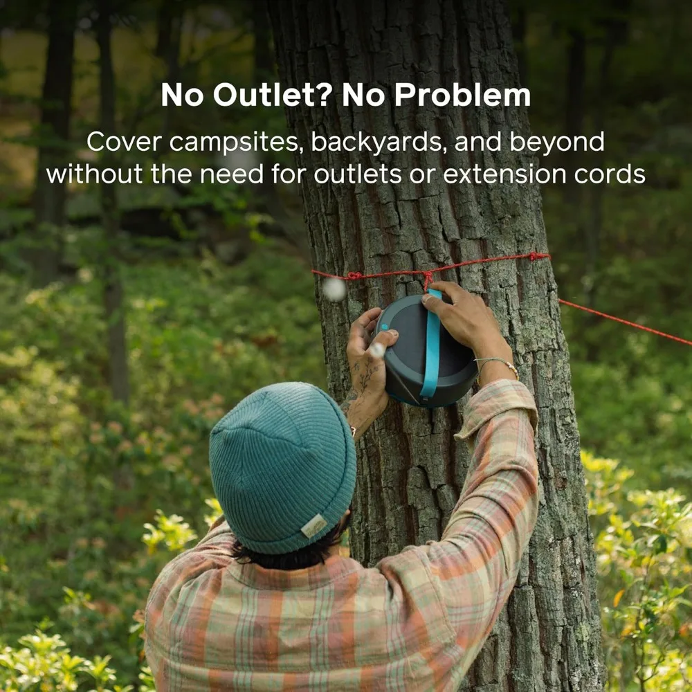 BioLite 44 Fuß solarbetriebene Lichterkette mit 20 langlebigen LED-Lampen in Warmweiß, wasserdichte Außenbeleuchtung mit USB-C-Licht