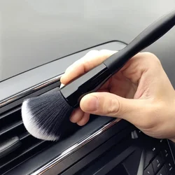 Cepillos para detalles de coche, cepillo de limpieza para salpicadero de coche, plumero para salida de aire de asiento de puerta, herramienta Universal de cerdas suaves de madera maciza para coche