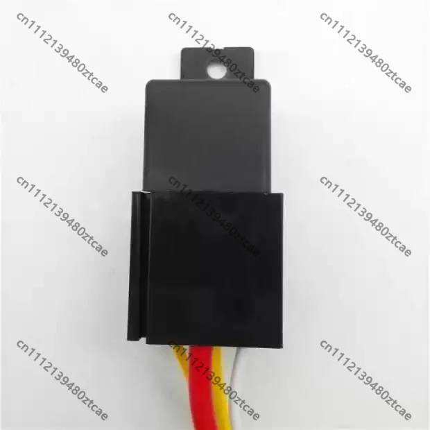 High Current 4Pin Relay Socket Assembly, 12V 80A For Motorcycle Spotlight Headlight Modification