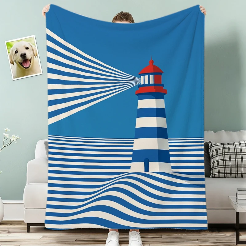 Deep Blue Starry Whale Shark Marine Symbol Fleece Blanket For Oceanic Bedroom Decor Soft Warm Throw Blanket Drape