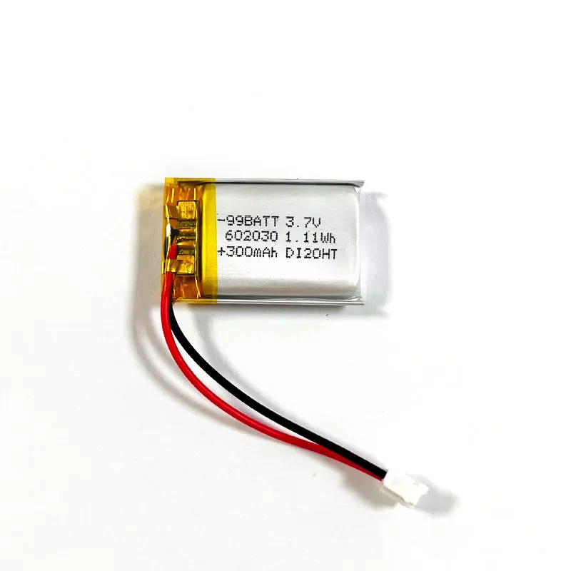 10pcs 300mAh 602030 Battery 3.7V Lithium Polymer Rechargeable Batteries PH2.0mm Lipo for Bluetooth Headset Speaker Self-timer - Image 2