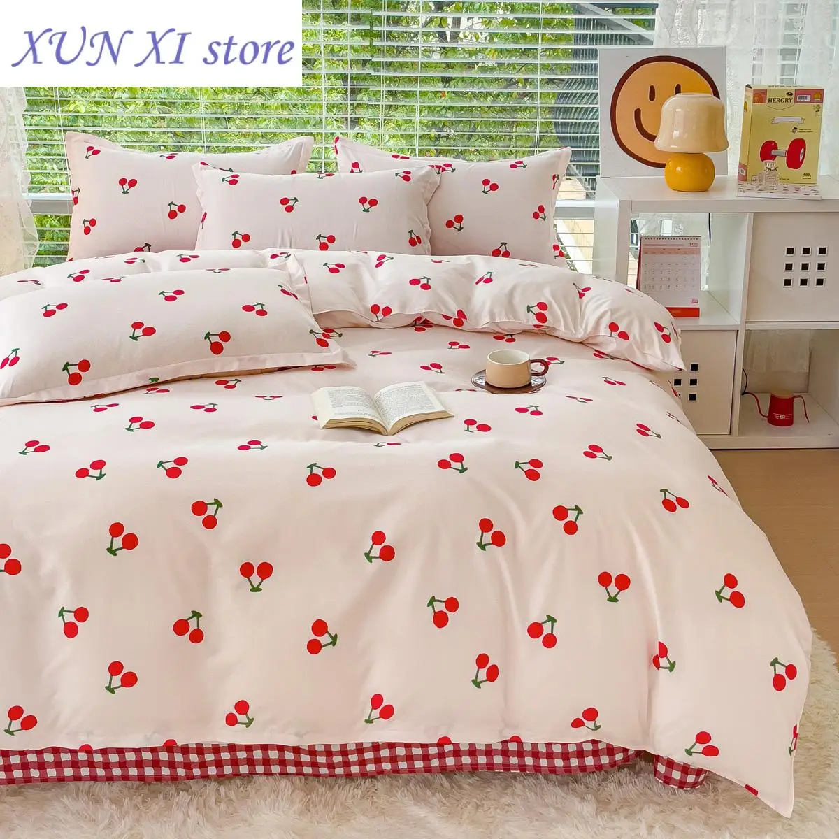 

New 4-piece bedding set comforter set Soft and comfortable for be suited to four seasons Suitable for the room dormitory