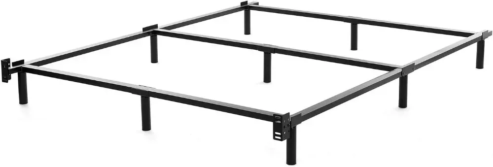 King Size Metal Bed Frame-7 Inch Heavy Duty Bedframe, 9-Leg Support for Box Spring & Mattress Foundation, 3000LBS, Black