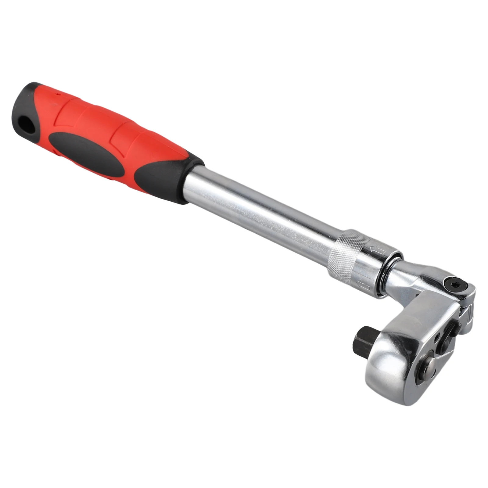 

Allows Flex Head Ratchet Wrench Extendable Spanner Hand Tool Flex Head Ratchet Wrench Auto Repair Garage Workshops Silver Red