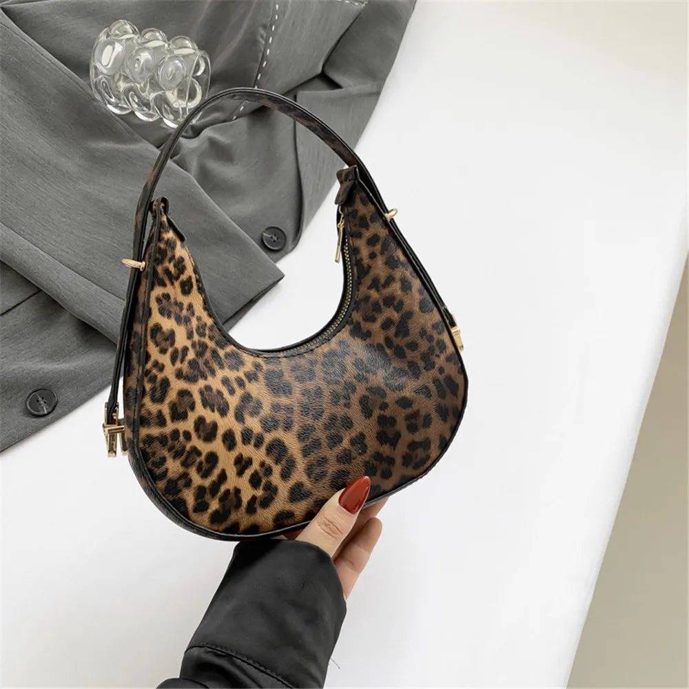 Cow Prints Underarm Shoulder Bags For Women French Style Small Crossbody Phone Bag Luxury Designer Versatile Handbags