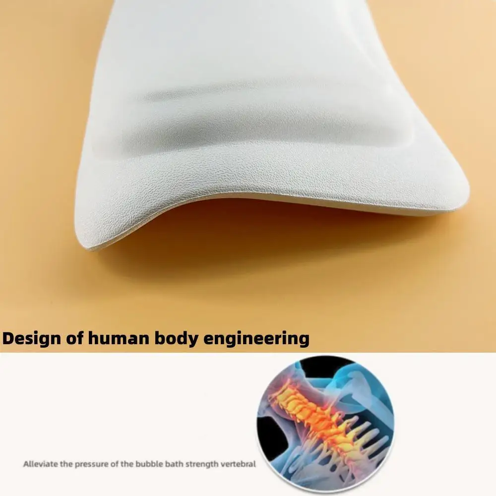 Neck Back Headrest Pillows Soft Thickened Waterproof PU Bathtub Headrest With Suction Cups Comfortable SPA Non-Slip Bath Pillow