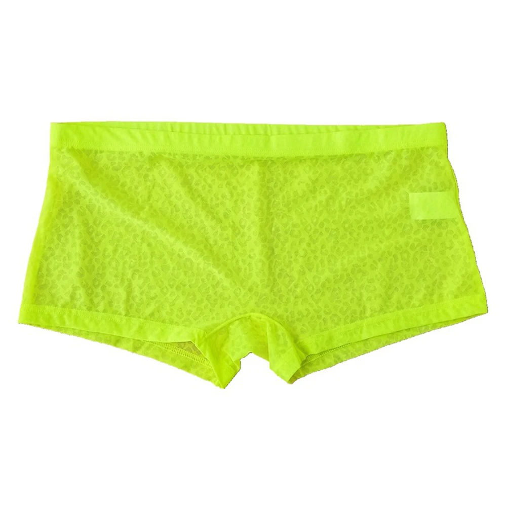Boxer de umidade respirável masculino, cuecas de malha sexy, bolsa de bojo, calções de boxer elástico, cuecas