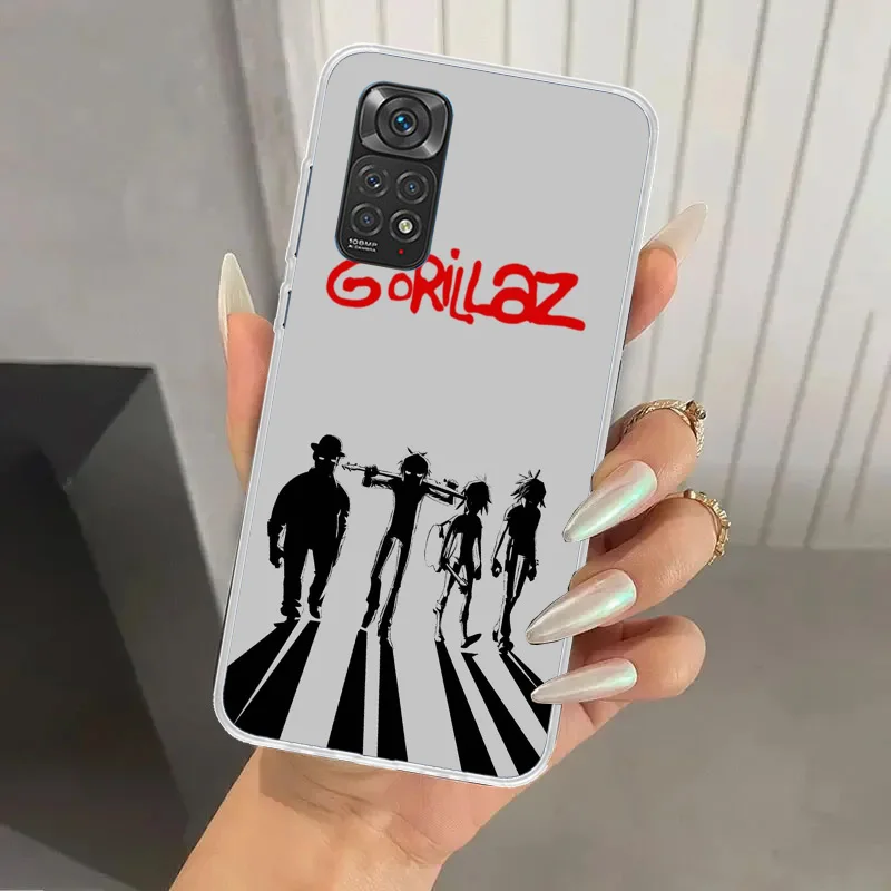 Gorillaz Anime Phone Case for Xiaomi Redmi Note 13 12S 12 11S 11 11T 11E 10S 9 Pro Plus 8 8T 9T 7 Soft Funda Print Shell