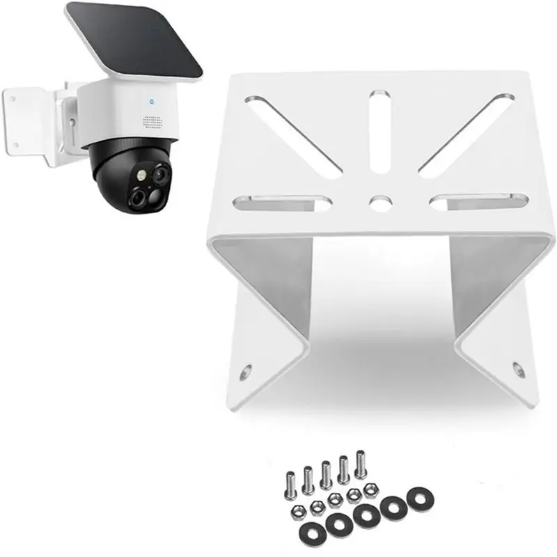 DT23 Metal Wall Mount Corner Bracket for Ring Floodlight Camera Support Bracket Security Camera Mounting Accessories White
