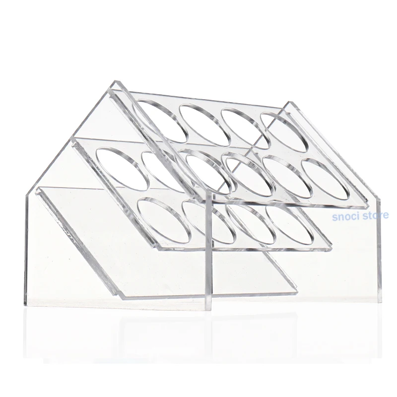 Test Tube Rack Centrifuge Tube Holder Plexiglass Rack Oblique Precipitation Tube Stand for 10ml/15ml/50ml Tubes,Dia 18mm/30mm view 5