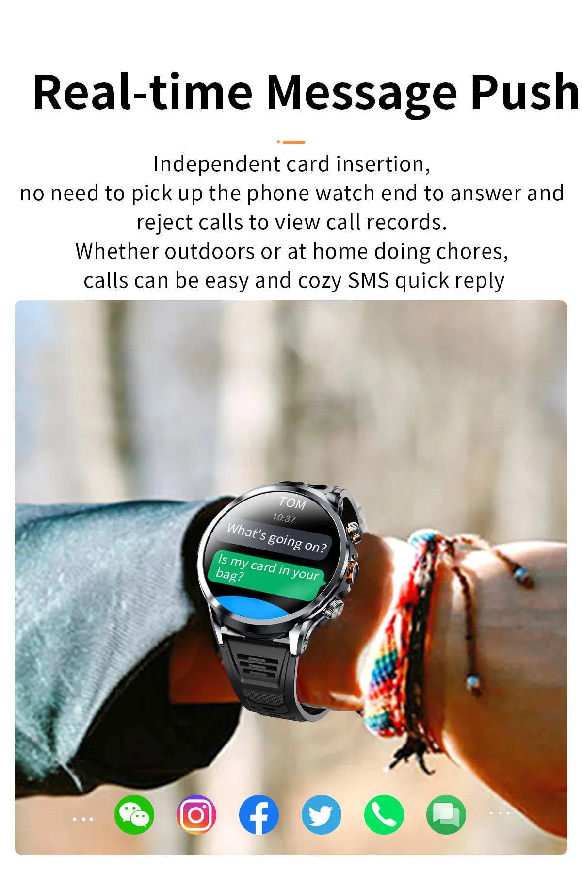 ساعة ذكية H18 للرجال والنساء BT Calling Health Fitness Tracker Sport Smartwatch