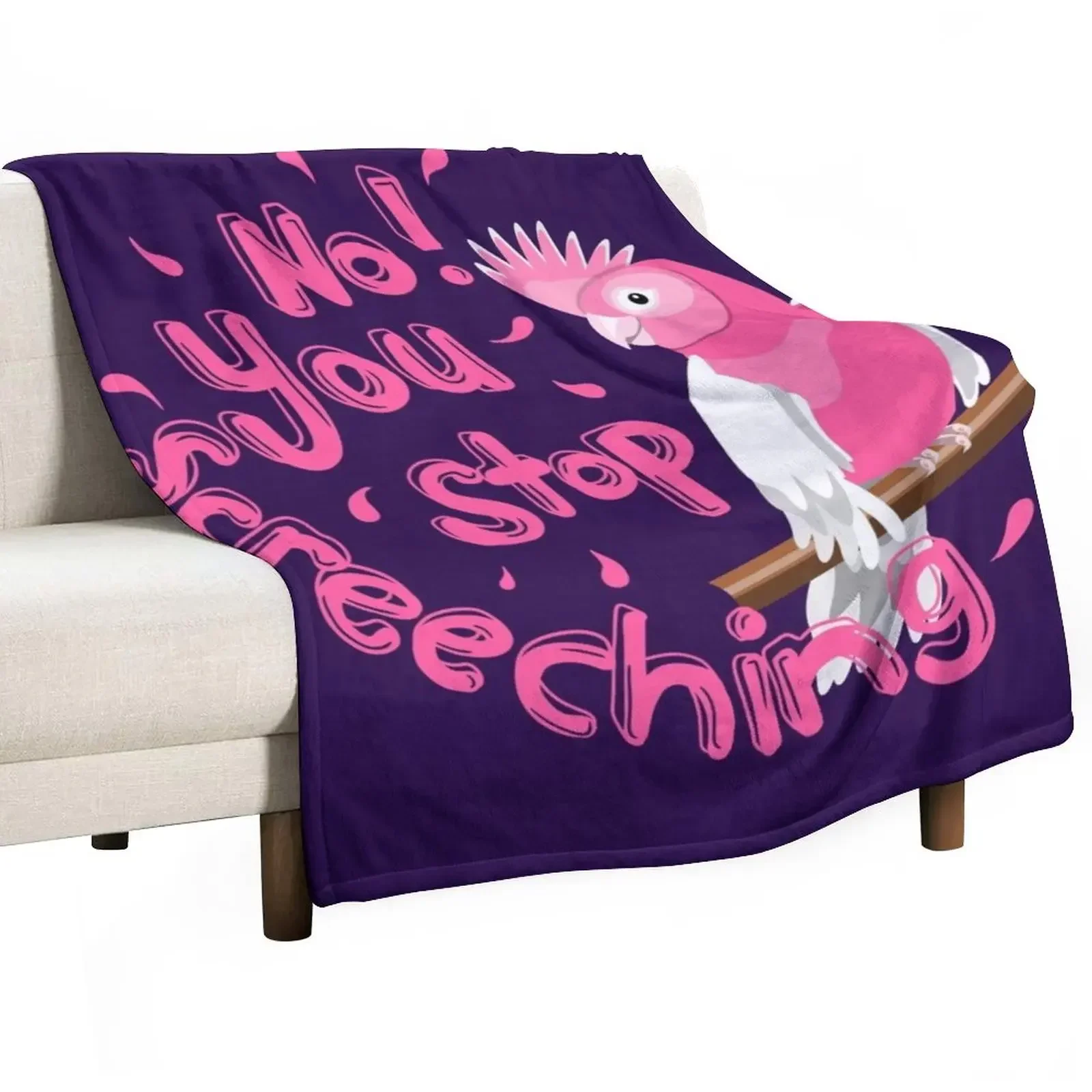 Screeching Galah Throw Blanket Decoratives for sofa Blankets