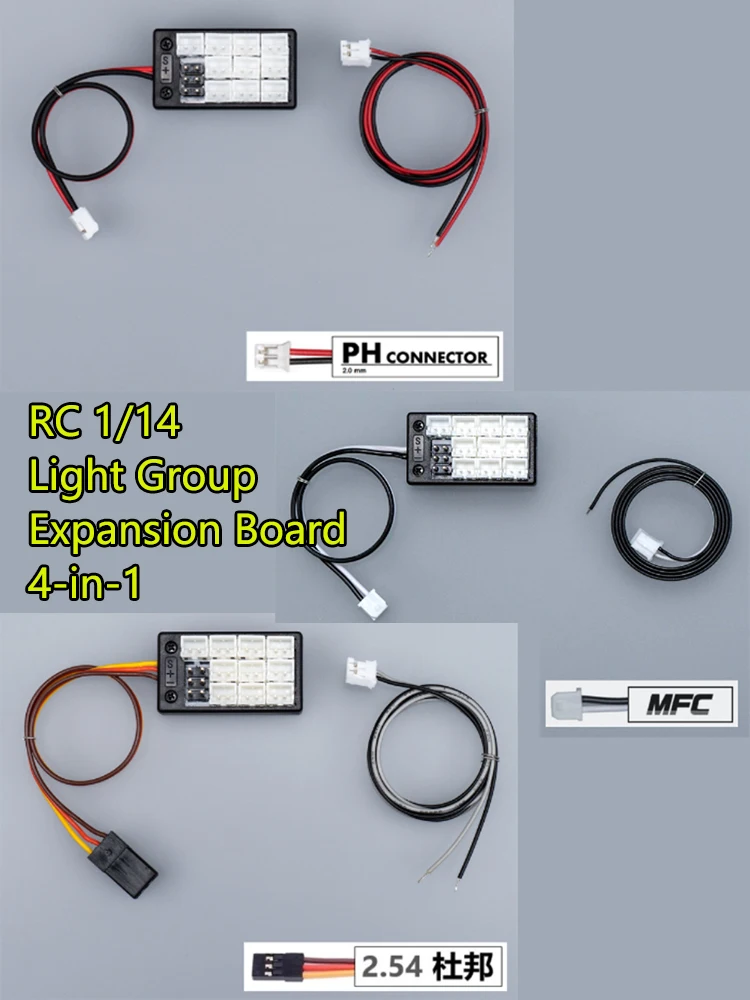 1/14 DIY Auto Zubehör Lkw Licht Expansion Board PH2.0 DuPont 2,54 Erweiterung Modul Für Tamiya 770S MFC-03 RC Lkw Teile
