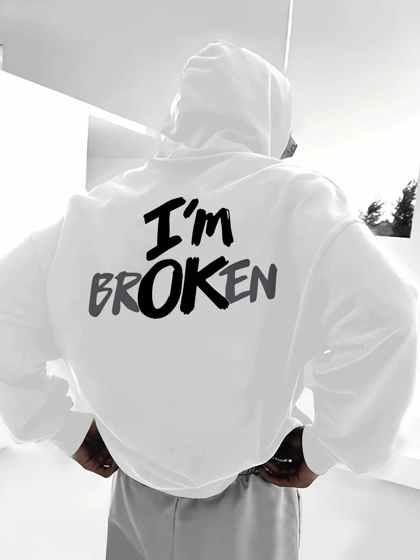 Men's printed sweatshirt couple's hoodie versatile loose pullover suitable for everyday casual wear comfortable and breathable
