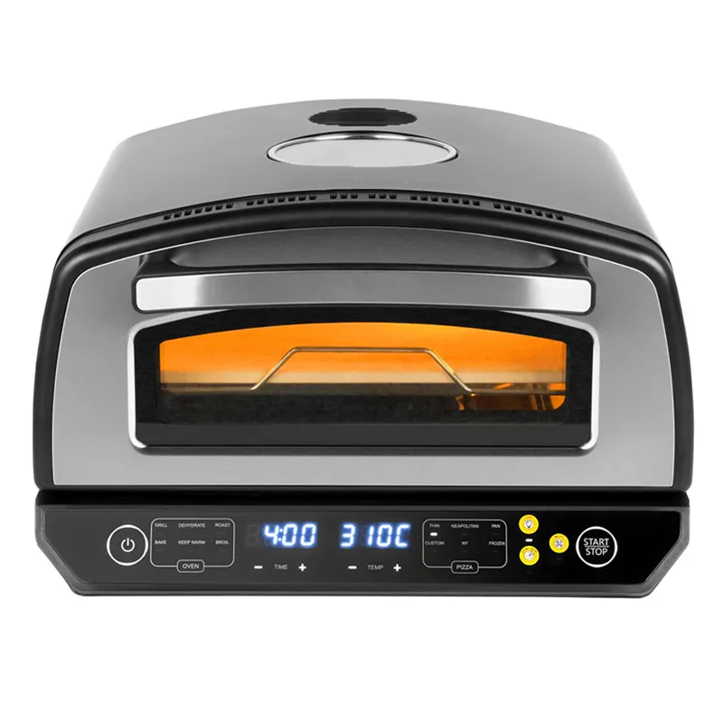 2-in-1 Convection Toaster Oven 6 Preset Programs 13-Inch Digital Control Warm Outdoor Household Use Top View Window Rack