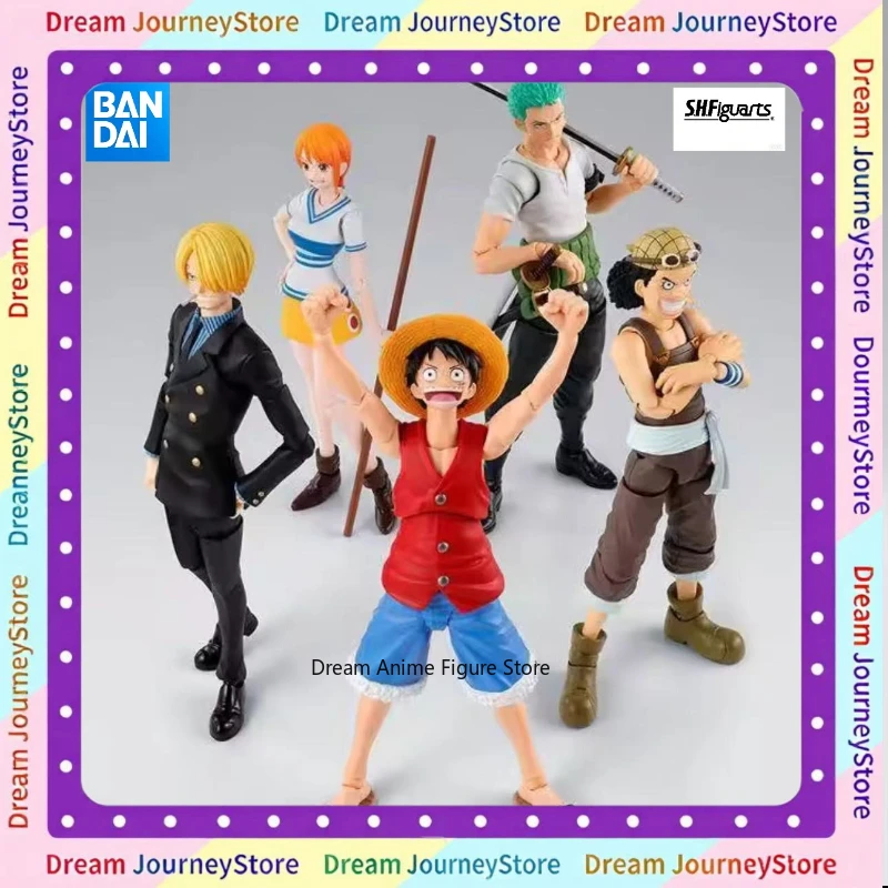 

Оригинальные фигурки BANDAI, S.H.Figuarts: Санджи, Усопп, Луффи, Ророноа Зоро, Нами, коллекционные подарки, воспоминания о детстве.