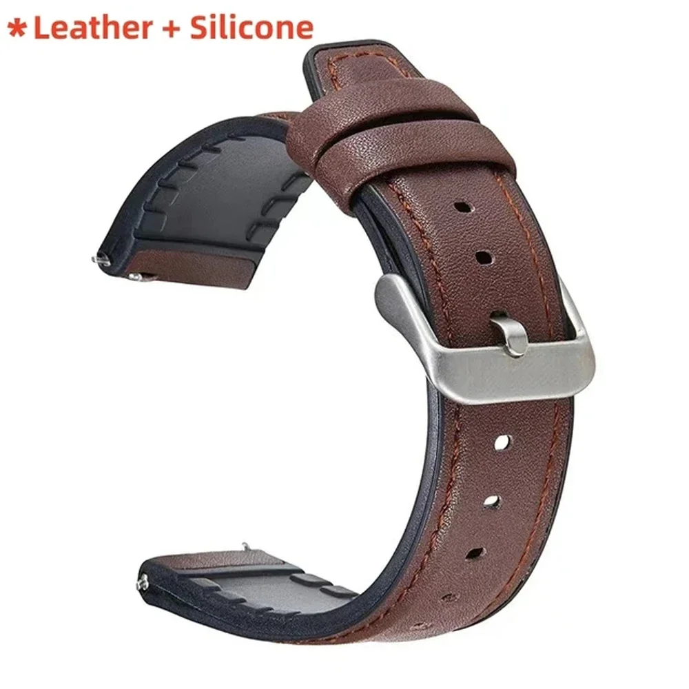 GTR4 Smart Watchband 22mm Silicone Leather Strap for Huami Amazfit GTR 4 47mm 4 3 2 2E Bracelet GTR3 Pro Band For Amazfit Pace