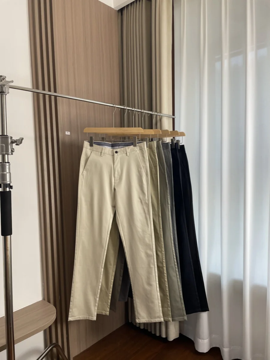 

Титан Уровень! Смешанный! Весенние мужские цветные повседневные эластичные прямые брюки, модные длинные брюки