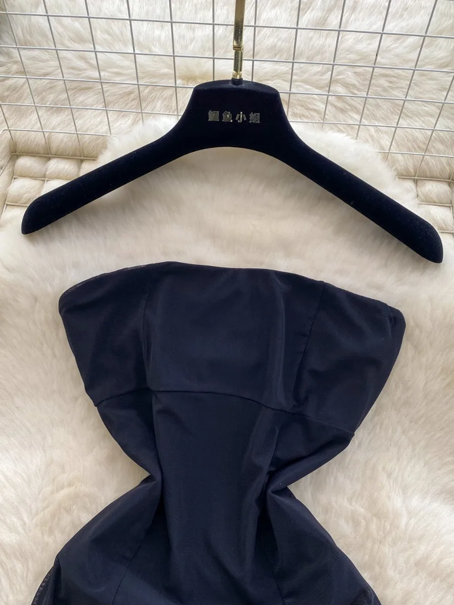 Foamlina セクシーなブラックメッシュボディコンショートドレスヨーロッパの新しい女性 2025 夏ホットガールスリムフィットエレガントなミニドレス