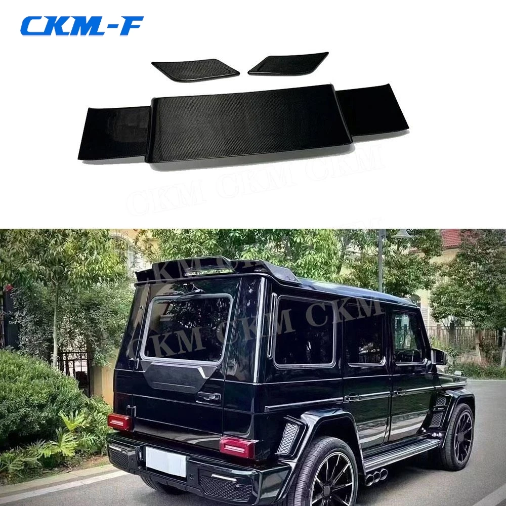 Carbon Fiber Car Rear Roof Spoiler Wing Window Upper Splitters Decoration For Mercedes-Benz G CLASS W463 G500 G550 G63 AMG