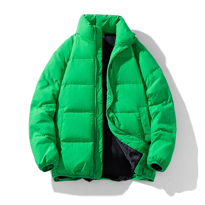 Duck Velvet Thick New Causal Stand Collar Fashion Loose Outdoor Jacket Autumn Winter Male Warm Clothes Windproof Waterproof Coat