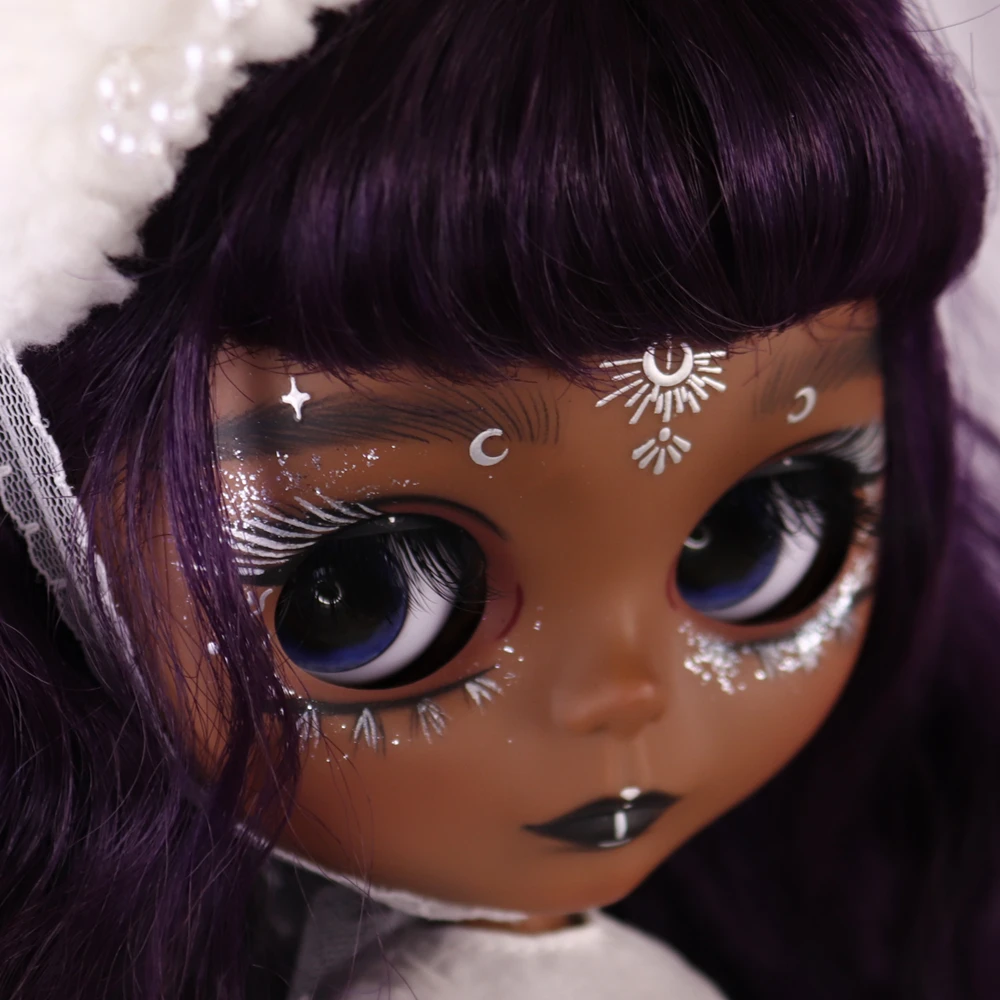 VioletCharm ICY DBS Blyth Doll Super Dark Skin Matte Face 1/6 BJD Azone S Anime Girl