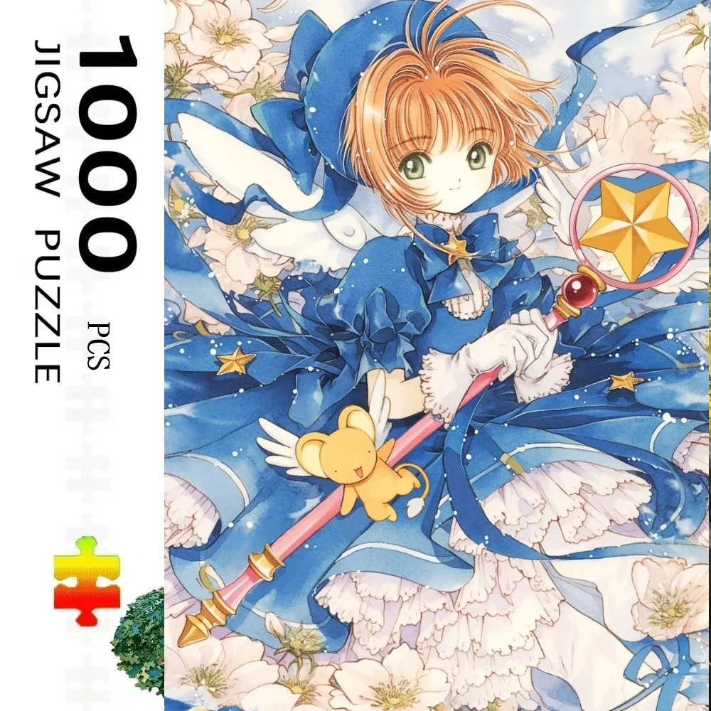 

Adult Jigsaw Puzzle 500/1000 pcs Puzzle Anime Card Captor Mural Paper Puzzle Decorative Painting Exercise Brain Thinking