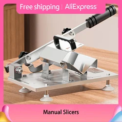 Manual Meat Slicers Machine Home Frozen Meat Slicer Stainless Steel Food Cutter Slicing Lamb Beef Vegetable Meat Potato Cutter