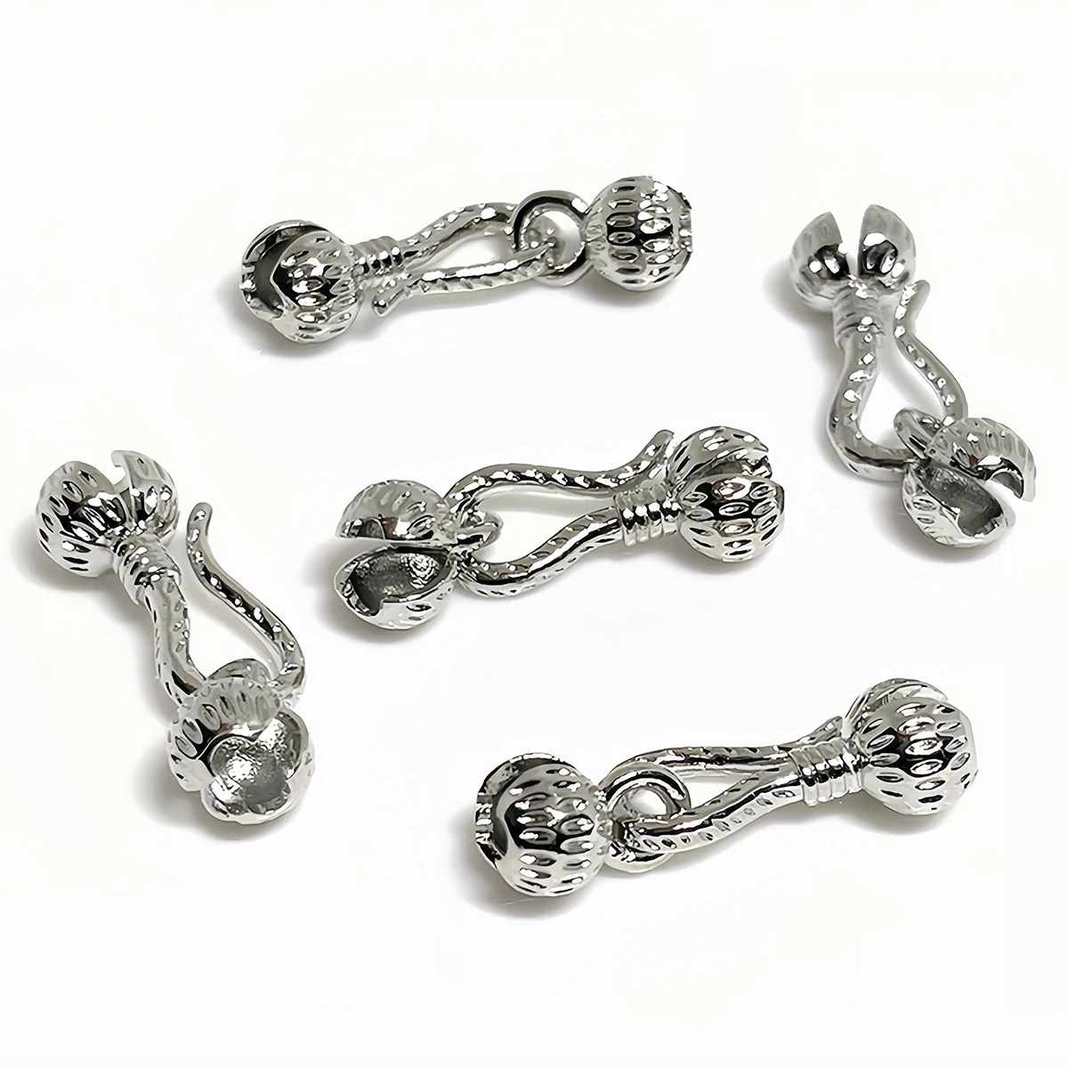 3 Stück Messing-Crimp-Endverschlüsse, Haken-Armbandverbinder, Fischhaken-Verschluss für Armband, Halskette, Schmuckherstellung, Zubehör – Detail 3