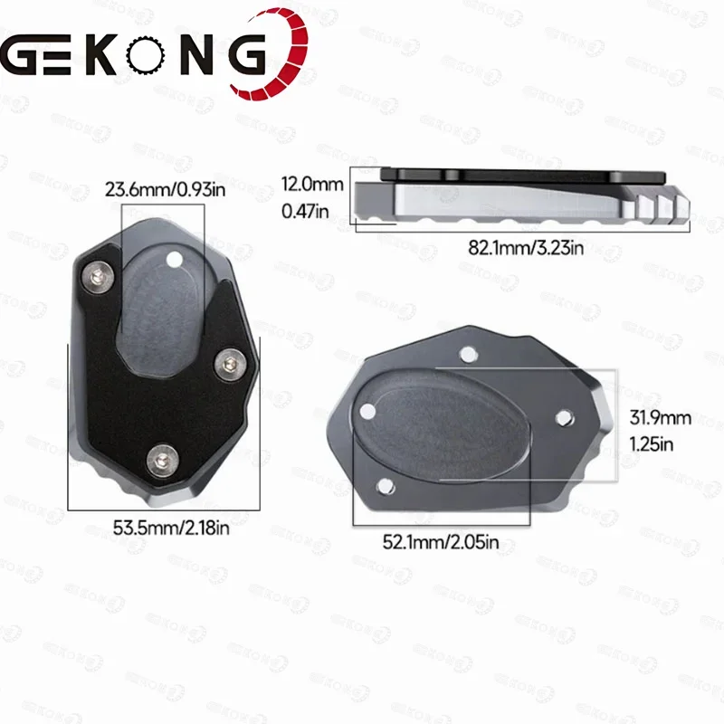 FIT For ZX6R ZX10R ZX636 ZX-6R ZX-10R ZX-636 ZX 6R 10R 636 2017-2024 2023 Motorcycle Kickstand Pad Side Stand Enlarge Plate
