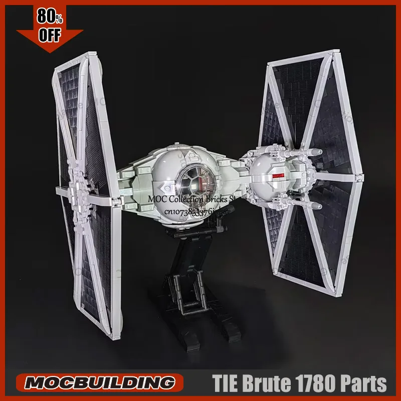 

Космический фильм TIE Brute MOC, строительные блоки, модель Starfighter, сделай сам, сборка, технология, кирпичи, коллекция игрушек, демонстрационные подарки