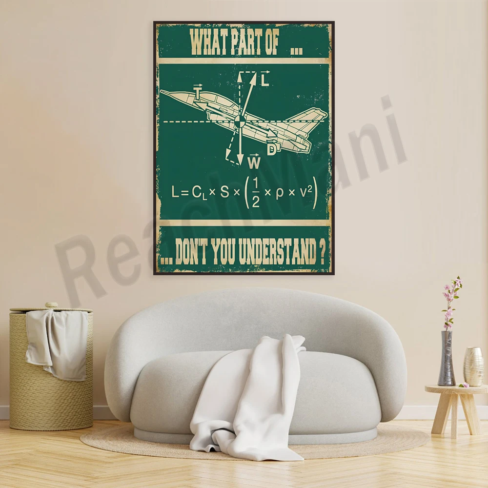 The take-off angle of the plane - which part of the plane, don’t you understand? Vintage poster home decoration canvas printing