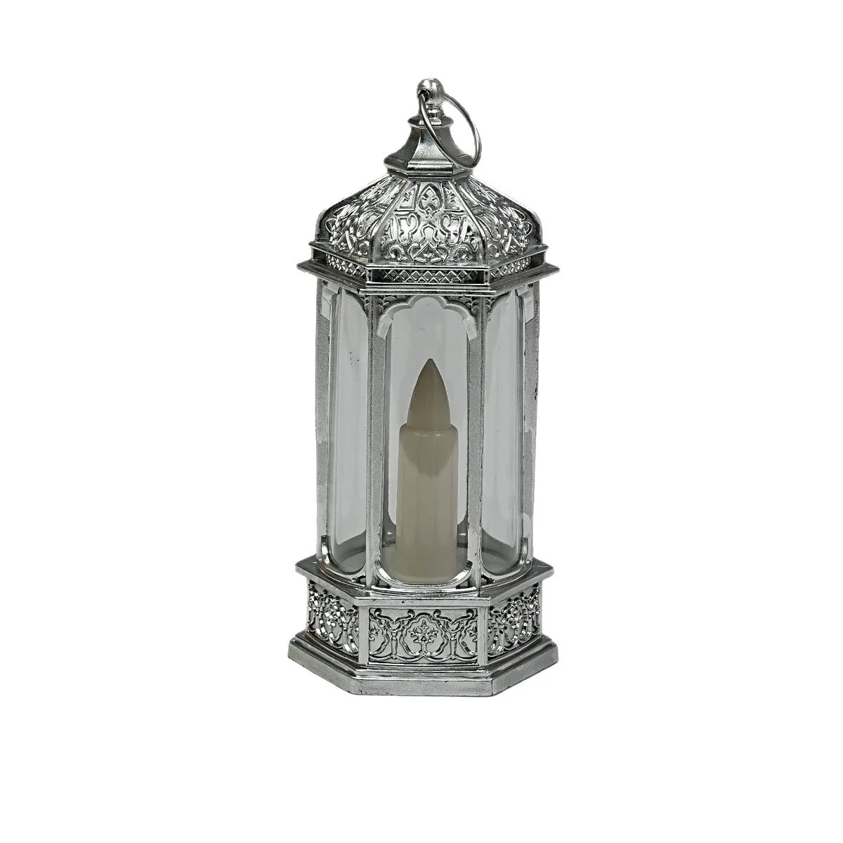 Electronic Candle Lantern Glass Portable Lantern Led Candle Lantern Portable For Holiday Decoration Birthday Party Restaurant