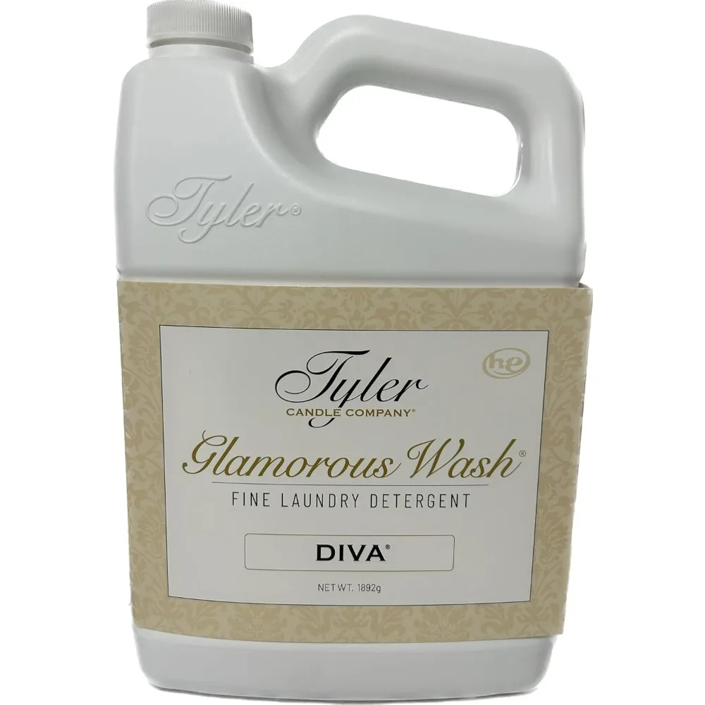 

Жидкое моющее средство для стирки Tyler Glam Wash, Diva, 64 жидких унции (полгаллона), безопасно для HE-стиральных машин