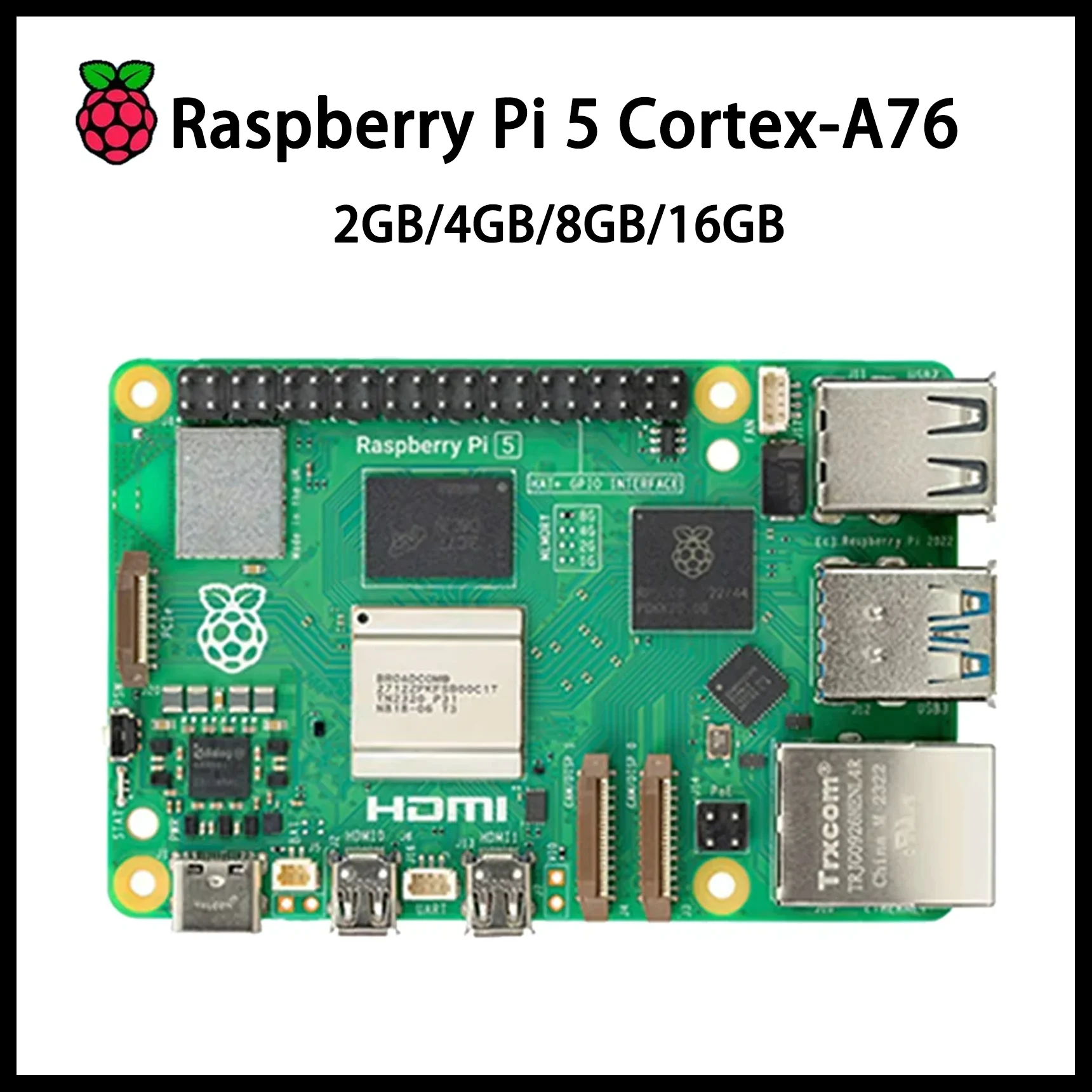 الأصلي Raspberry Pi 5 Cortex-A76 2GB/4GB/8GB/16GB مشاريع متنوعة PCIe جيجابت إيثرنت USB 3.0 لبرمجة بايثون #1