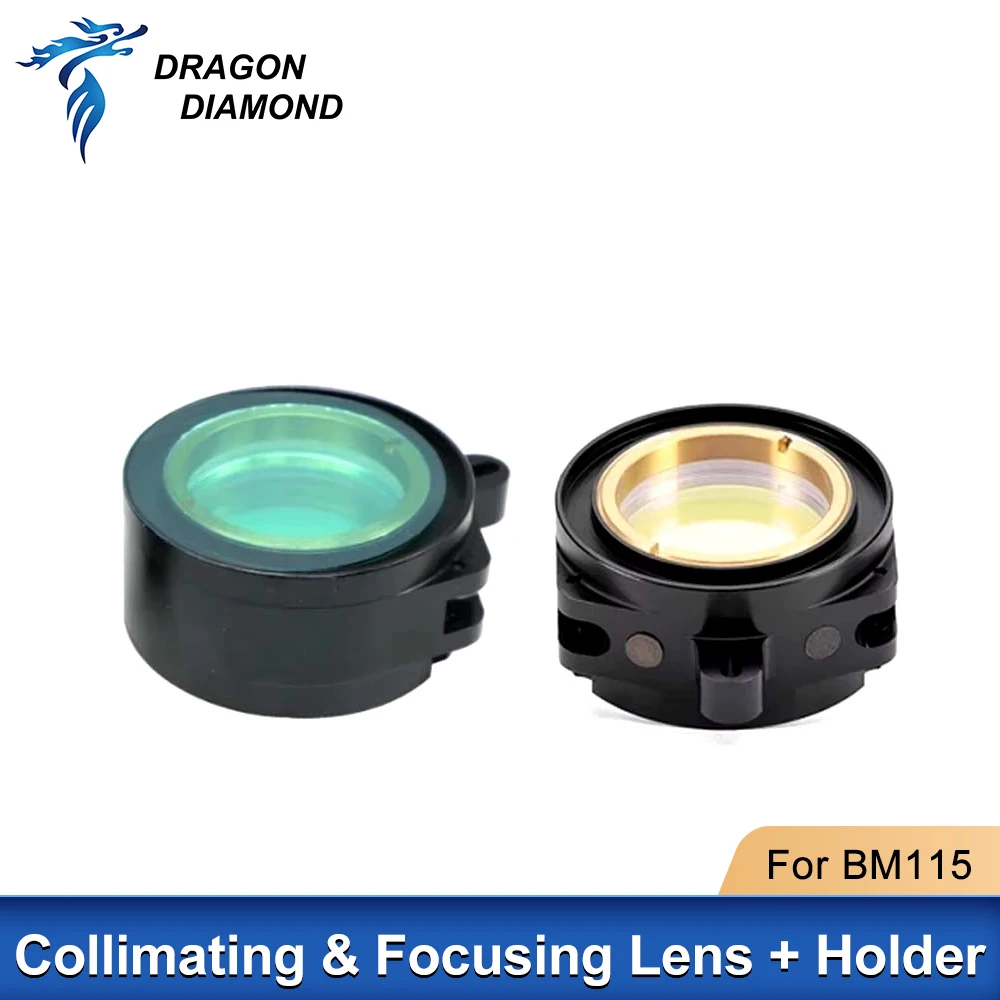 Raytools BM115 Focus Lens Collimator Lens with Holder D37 F100 F150 F200mm for Raytools BM115 Laser Cutting Head Lens