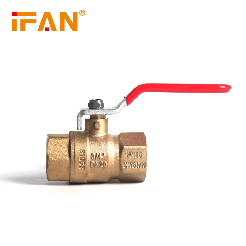 For Ifan Cw617 Copper Valve 1/2''3/4'' Water Supply Copper Ball Valve Long Handle Brass Ball Valve  plumbing materials Excavator