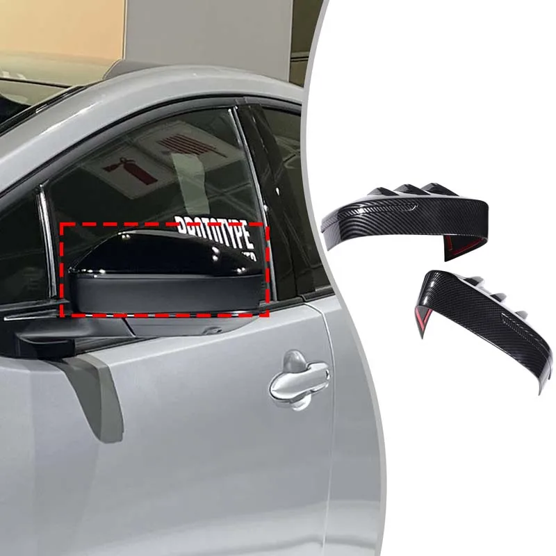 

2piece set ABS carbon fiber For Toyota Prius 60 Series 2023+ car exterior rearview mirror cover decorative sticker accessories