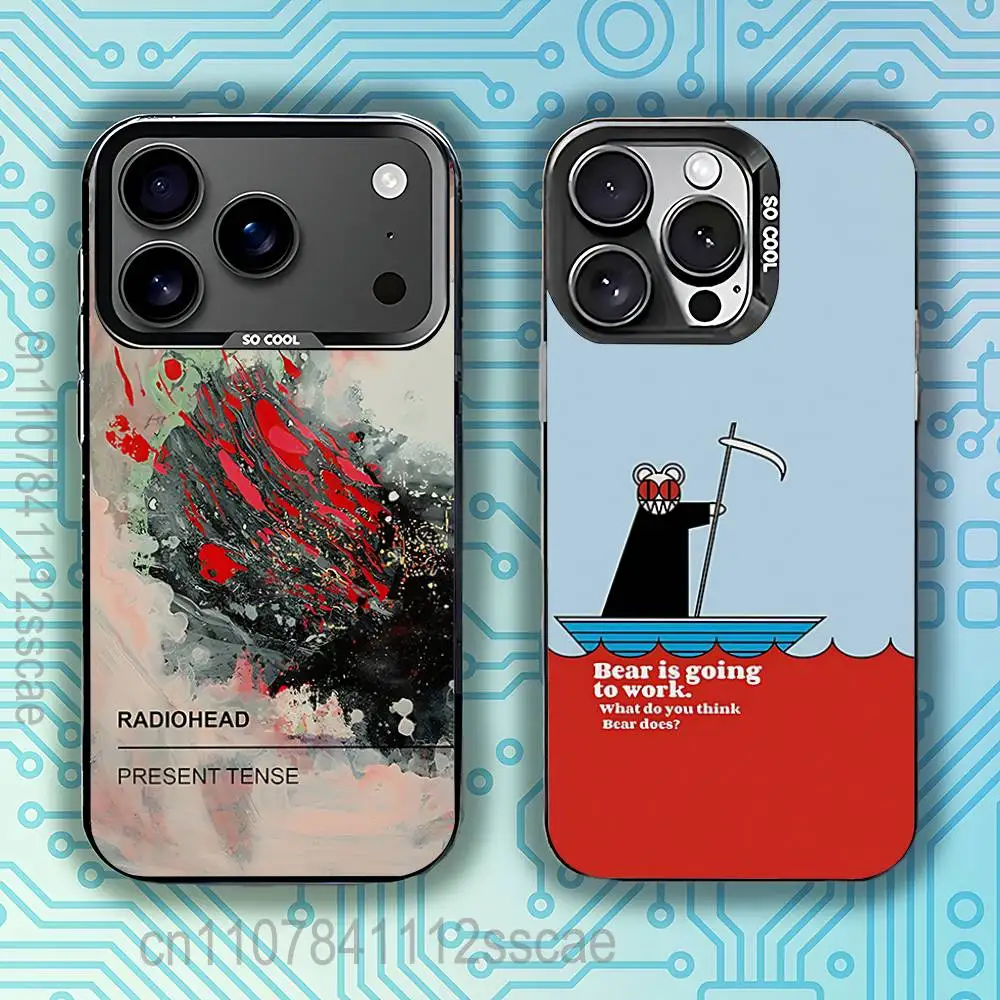 

R-Radiohead In Rainbows band Phone Case For iPhone 17,16,15,14,13,12,11,Pro,Max,Plus,E,Air,Mini Black IMD Cover
