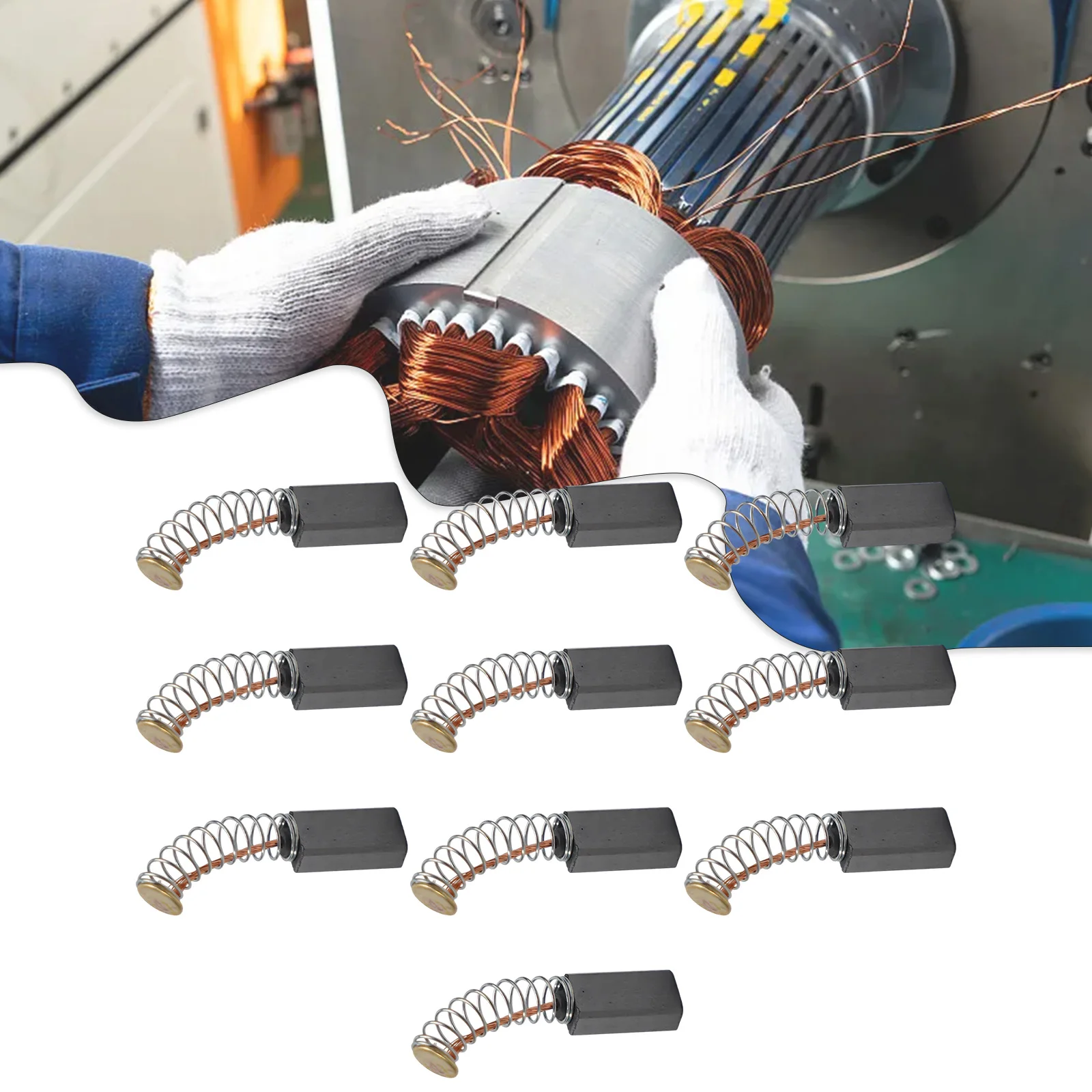 10 Count Carbon Brushes 12 x 6 x 4 mm for Replacing Worn Brushes in For Electric Drill Motors and Similar Devices