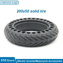 200x50 Explosion-proof Electric Scooter Solid Tire 8 Inch Tubeless Tyre Honeycomb Perforated   200*50